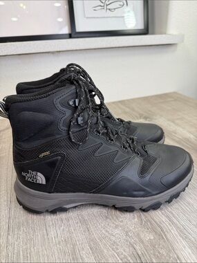 The North Face Men's Black and Gray Waterproof Hiking Boots